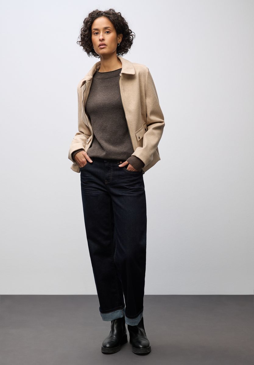 Pullover mit Rollkante