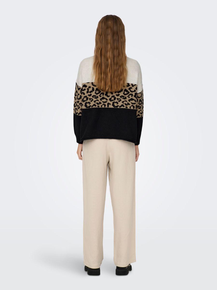 ONLJADE ANIMAL LS O-NECK KNT NOOS