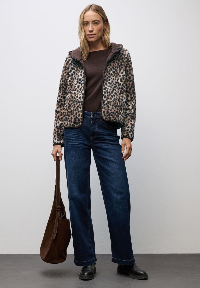 Teddy-Jacke mit Leo-Muster