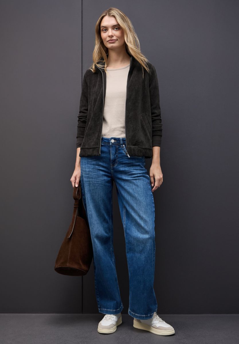 Strukturjacke mit Zipper