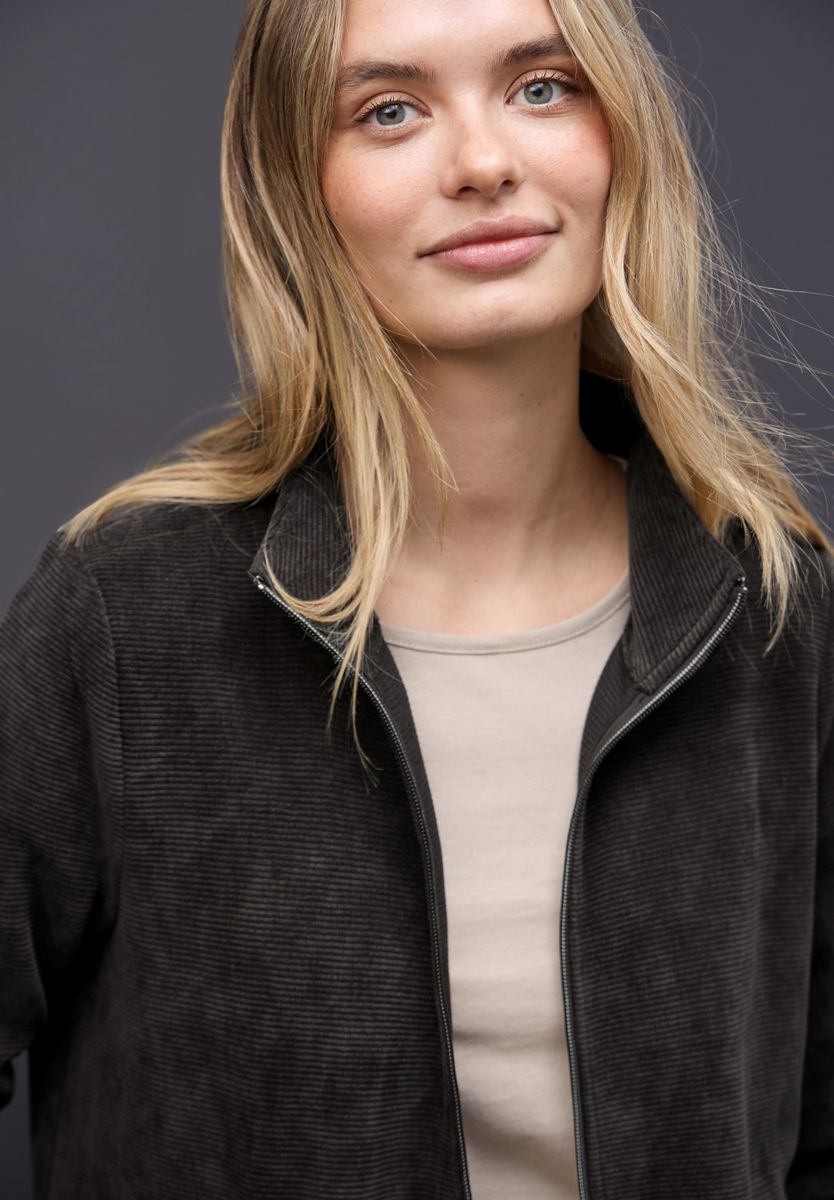 Strukturjacke mit Zipper