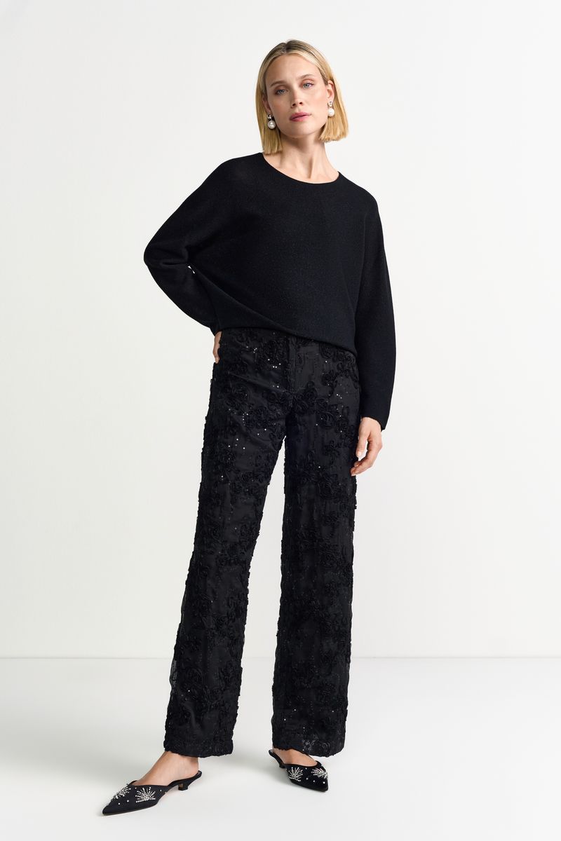 Seamless Shiny Boat Neck