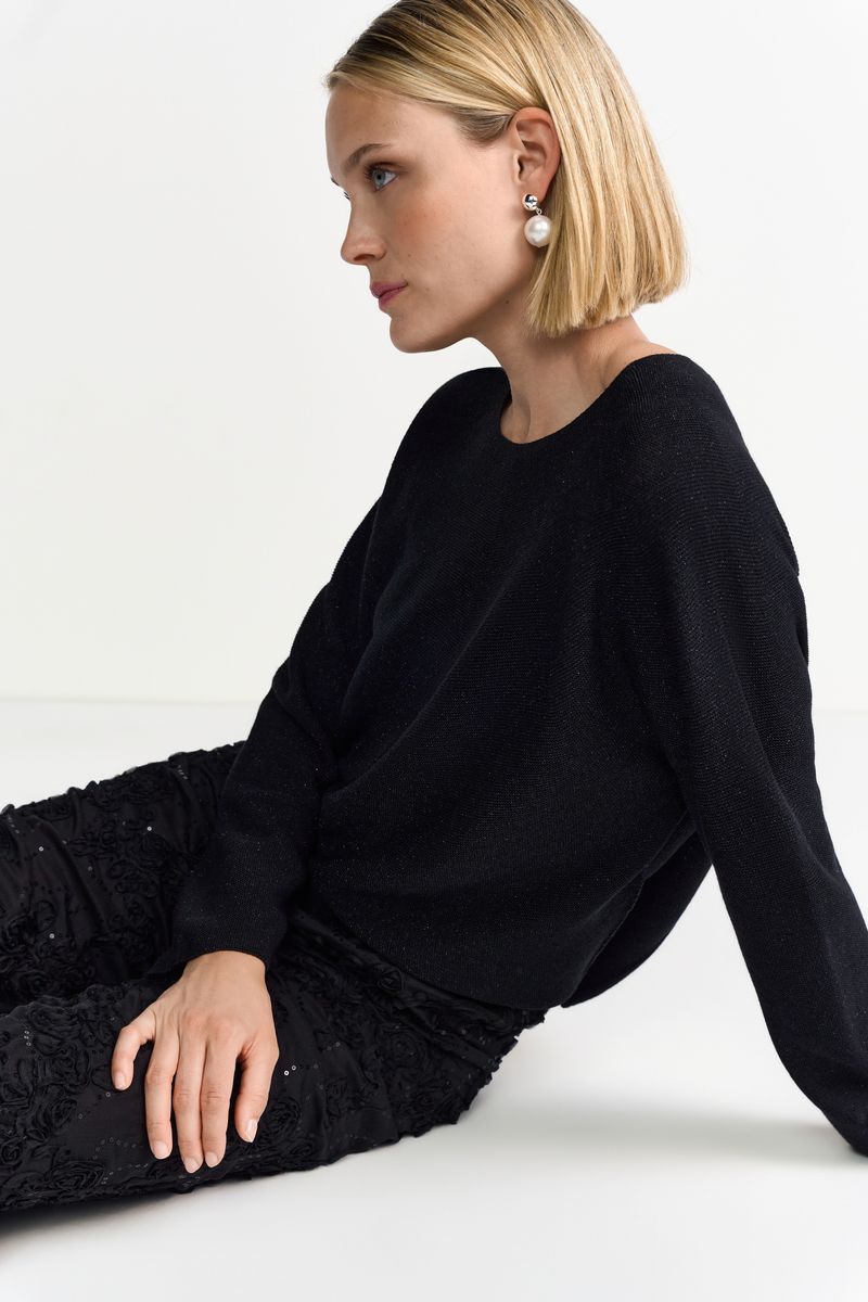 Seamless Shiny Boat Neck