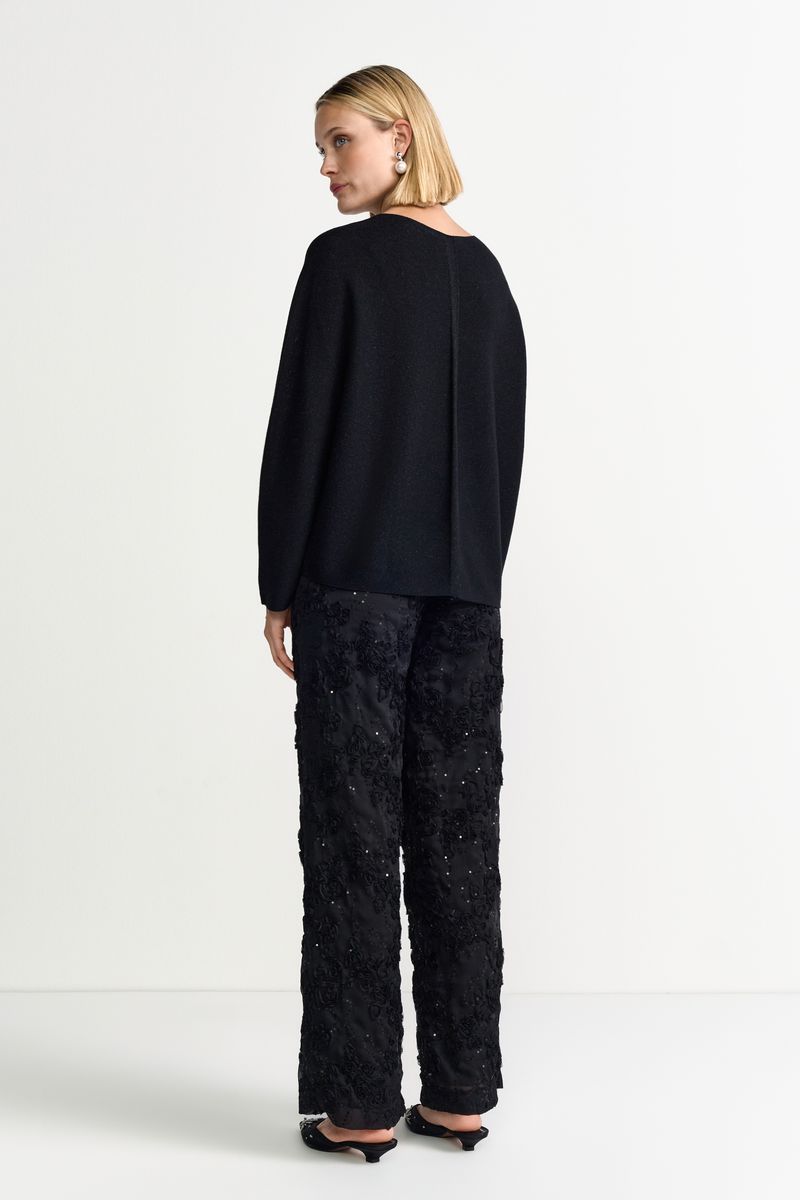 Seamless Shiny Boat Neck