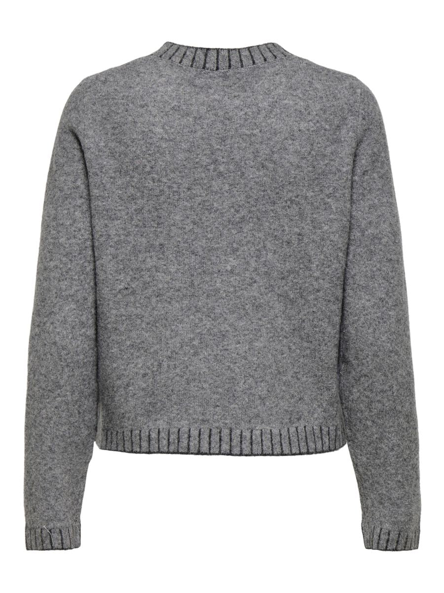 ONLFINA LS STITCH O-NECK CC KNT