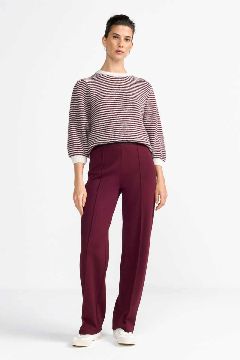 Wide Pants With Elastic Tape