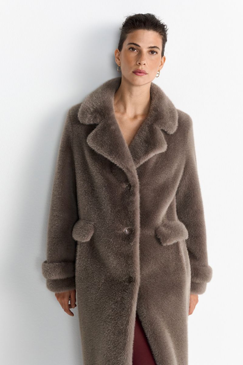 Long Faux Fur Coat