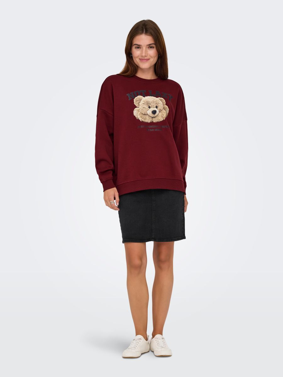 ONLBILA L/S BEAR O-NECK SWT