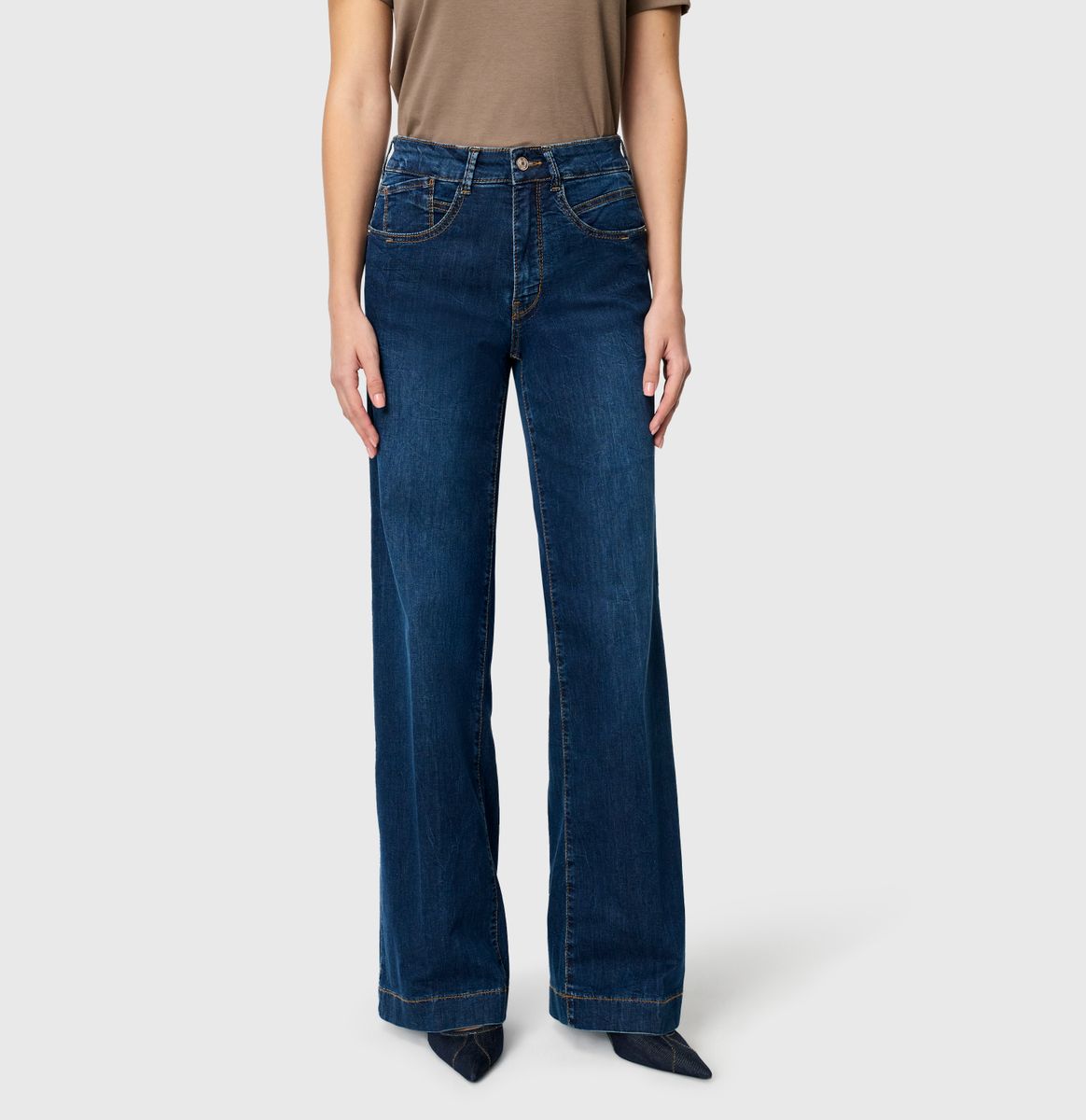 MAC JEANS - RICH PALAZZO, Light weight denim