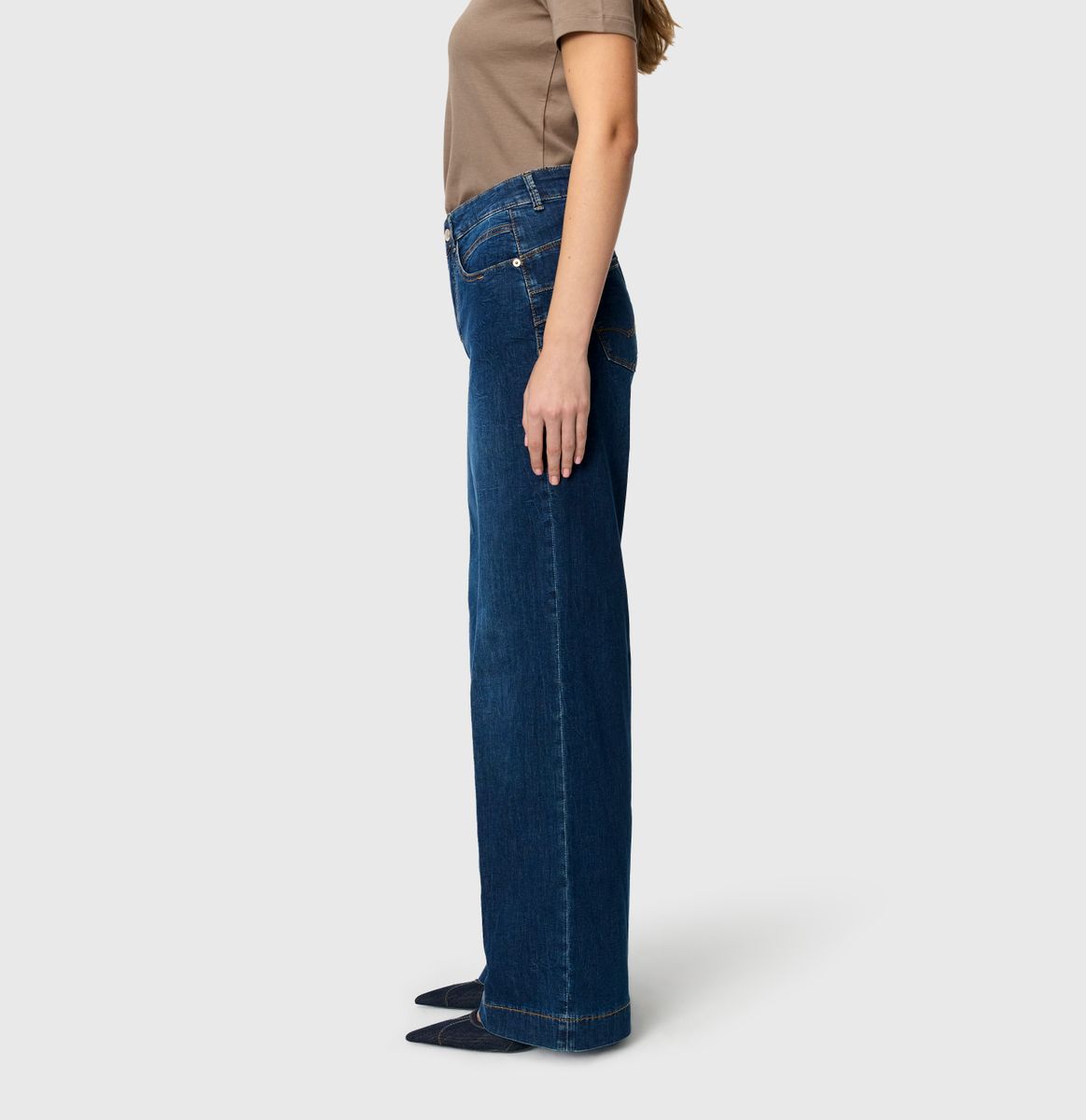 MAC JEANS - RICH PALAZZO, Light weight denim