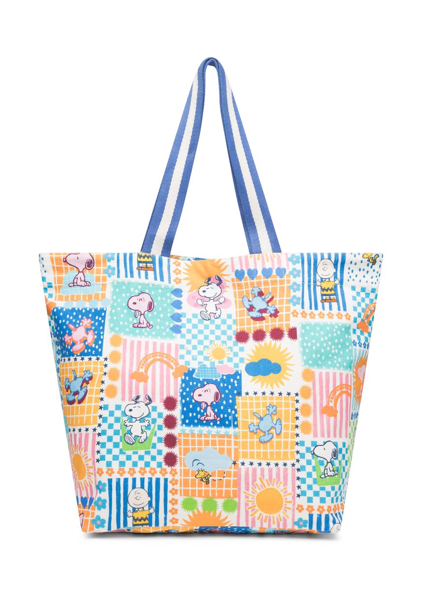 Peanuts Shopper aus Canvas mit PEANUTS-Muster