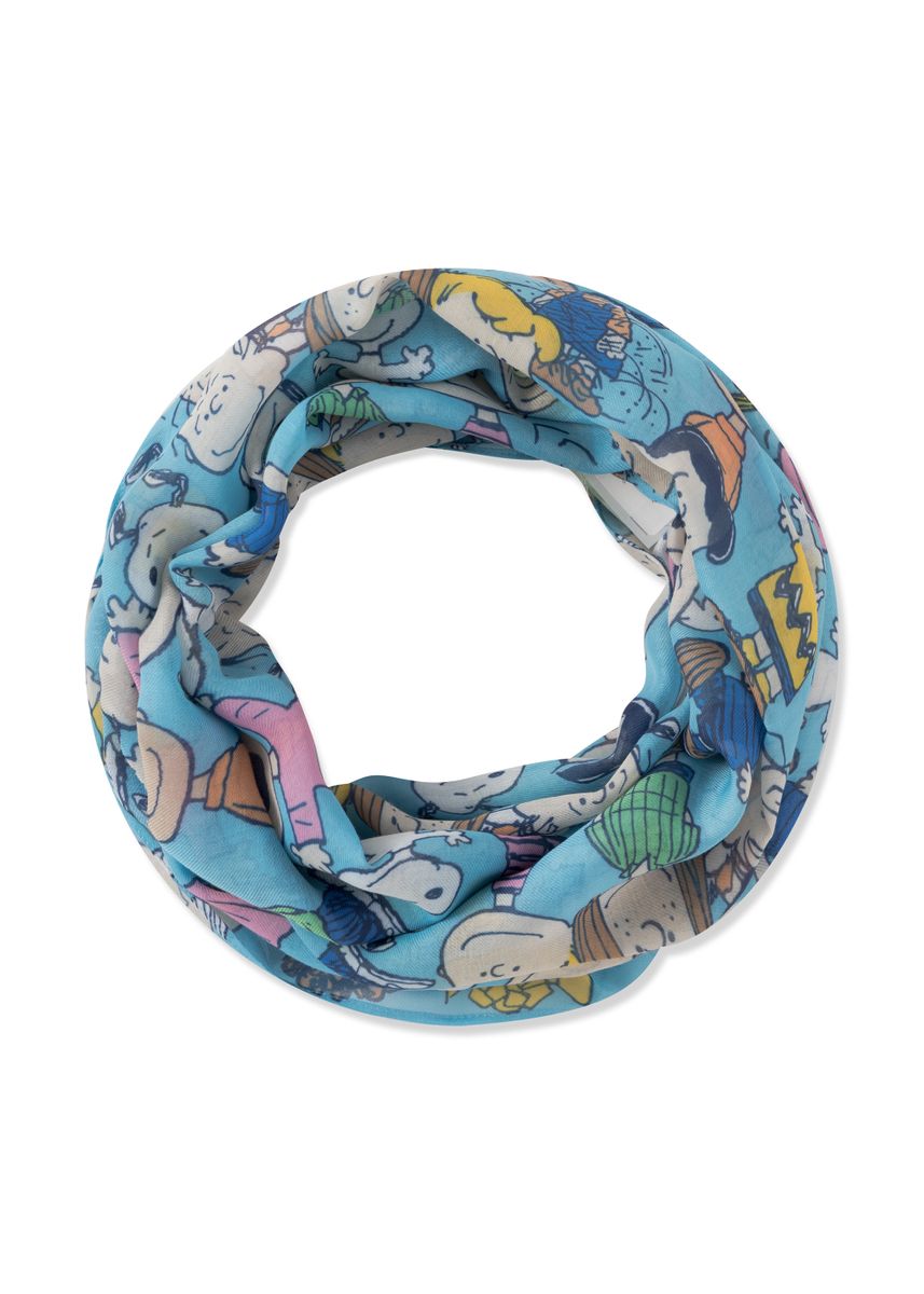 Peanuts Loop-Schal aus recyceltem Polyester mit Peanuts-Motiven