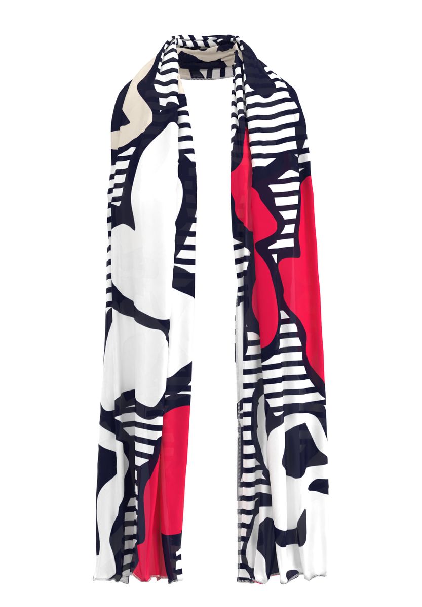 Schal NOS mit Streifen-Print