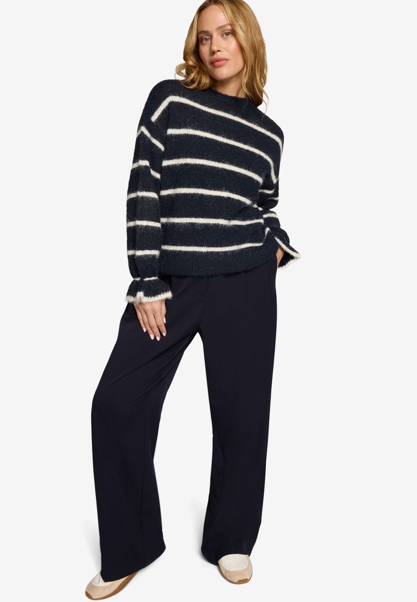 Pullover gestreift mit Wolle