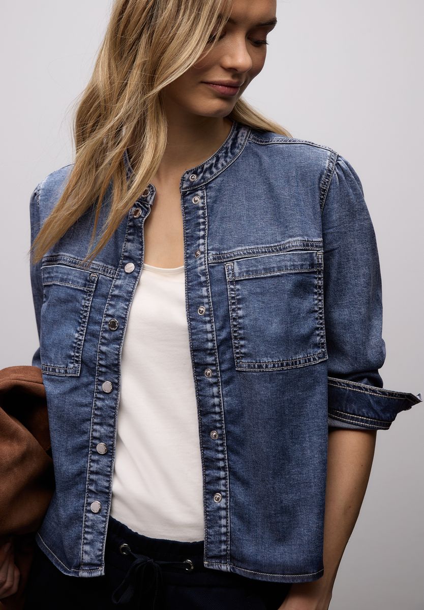 Bluse mit Brusttaschen