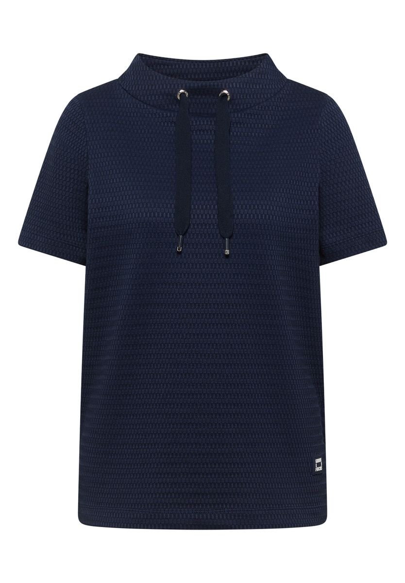Shirt mit Funnel Neck im Two-Tone-Look