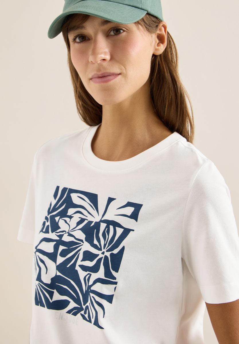 T-Shirt mit Rundhals und Frontprint
