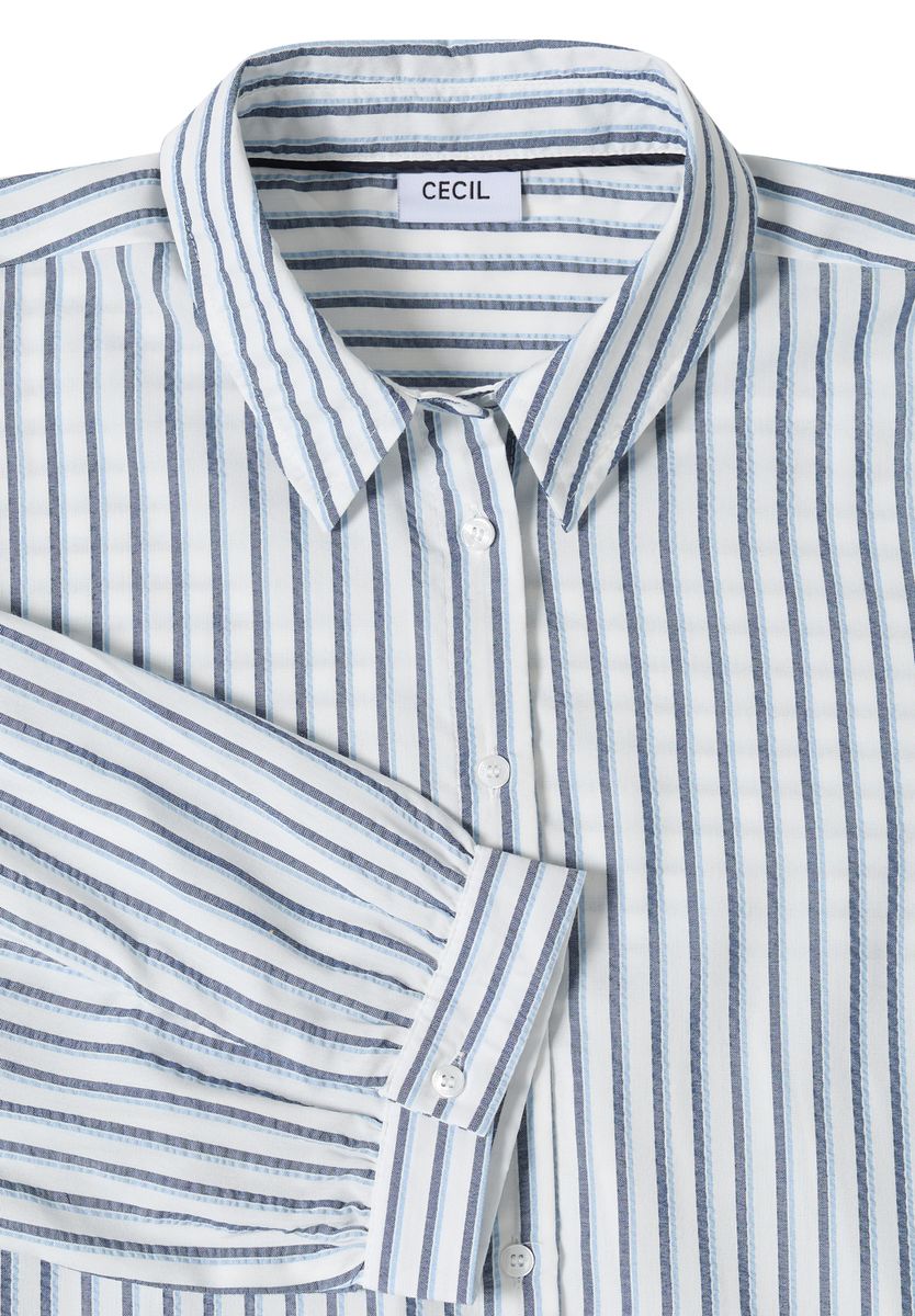Bluse in Seersucker Qualität