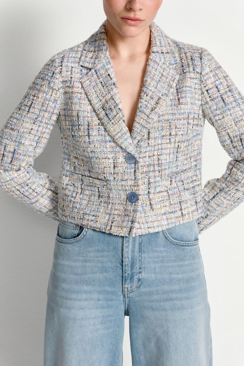 Cropped boucle jacket