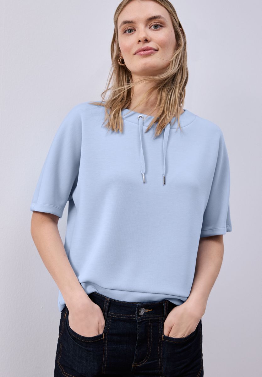 Dropped Shoulder Shirt im Silk-Look