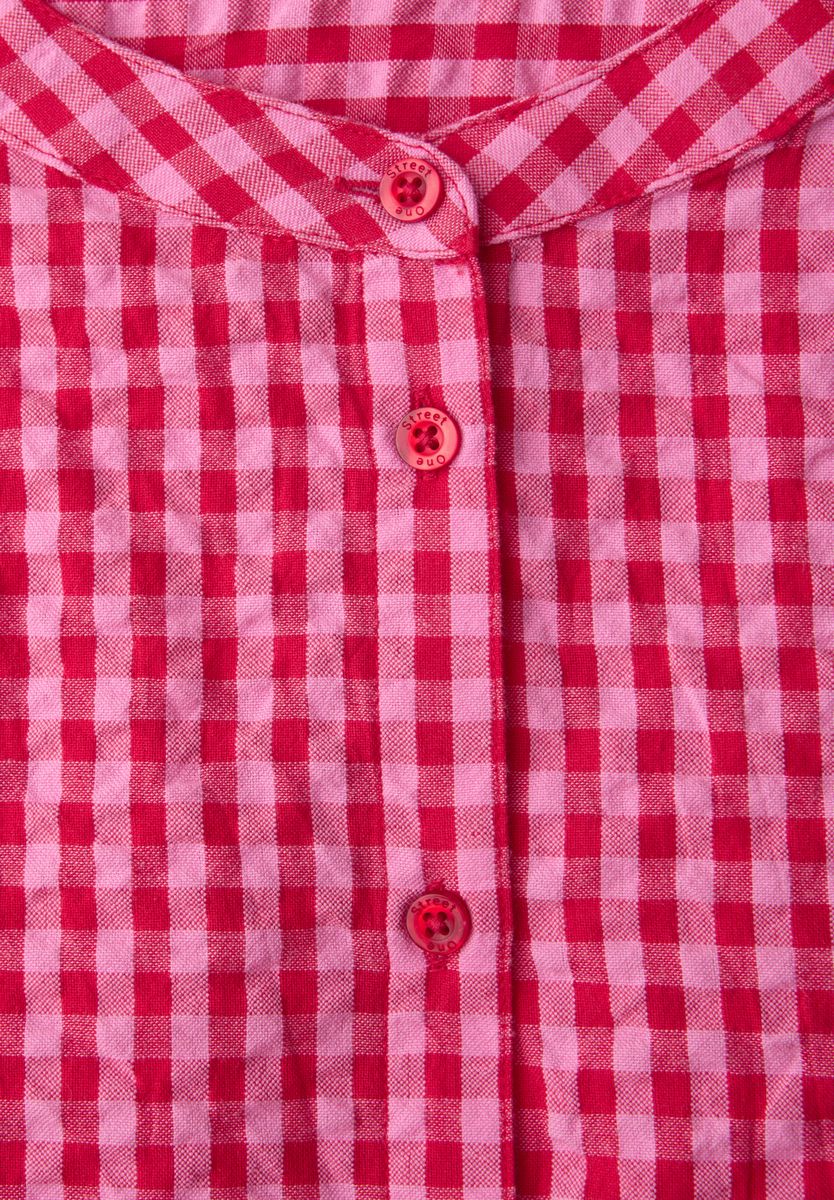 Bluse mit Rundhals und Karomuster