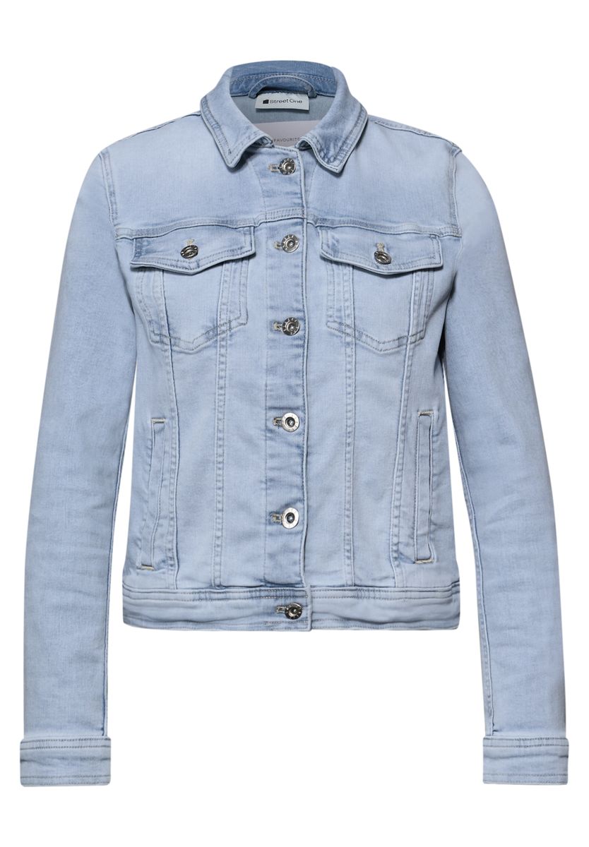 Jeansjacke mit Brusttaschen und Knöpfen