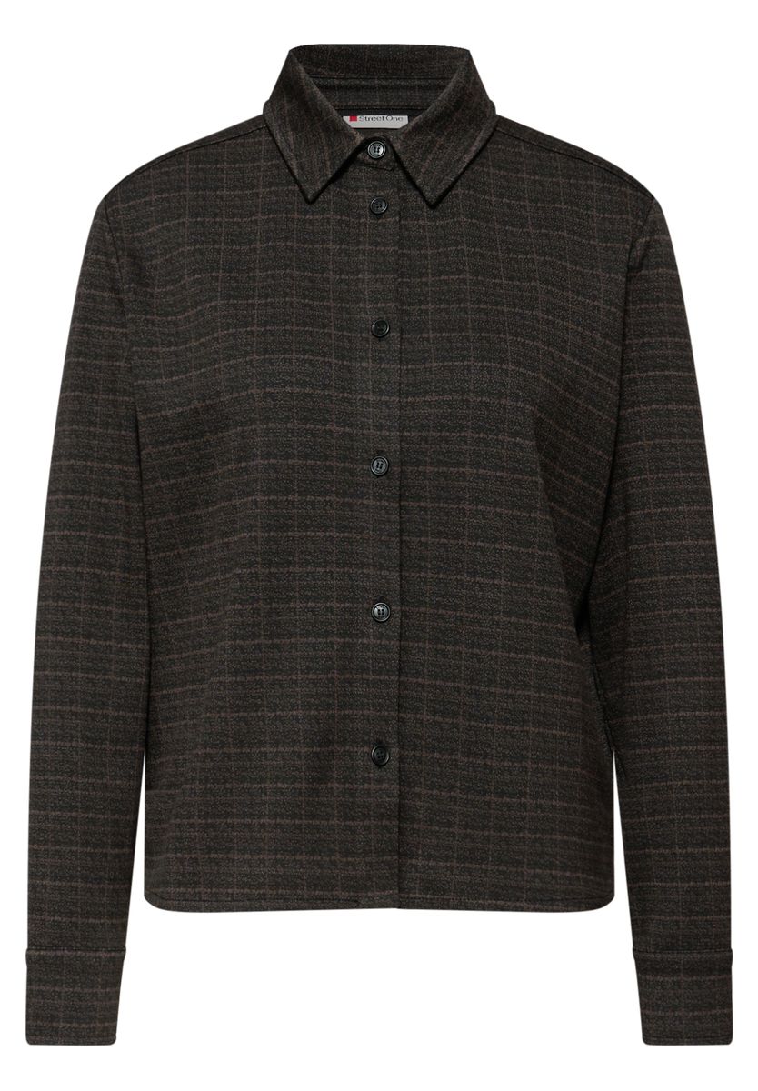 Karierte Jacquard Hemdbluse