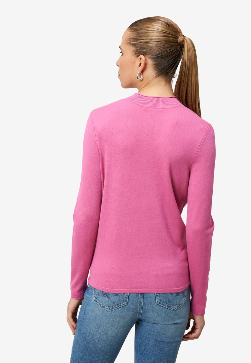 Feinstrickpullover mit hohem Kragen
