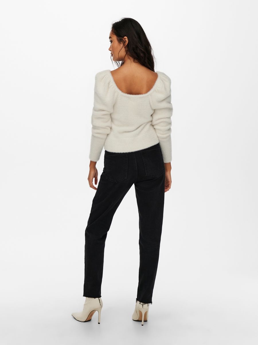 ONLPIUMO L/S SQUARENECK PULLOVER KNT
