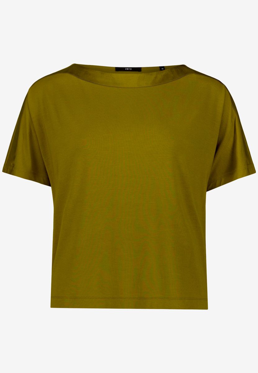 T-Shirt mit U-Boot Ausschnitt
