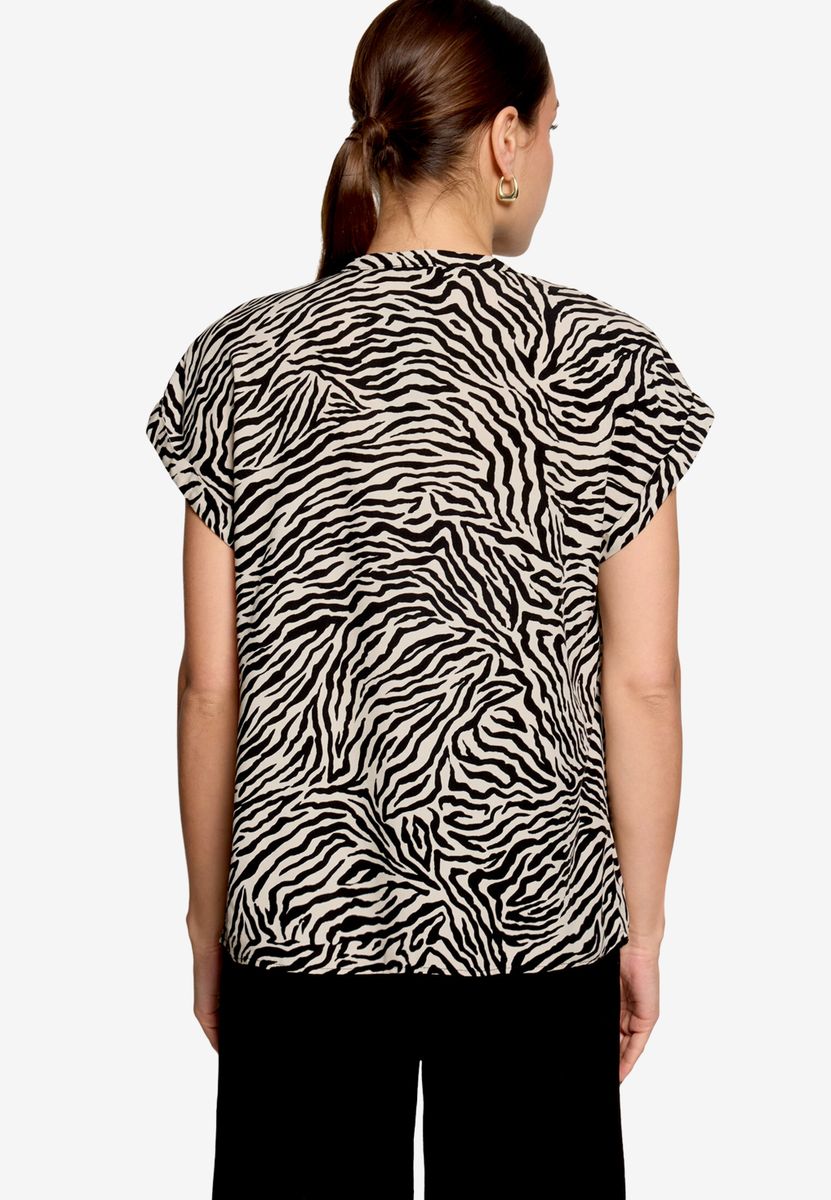 Schlupfbluse mit Zebraprint
