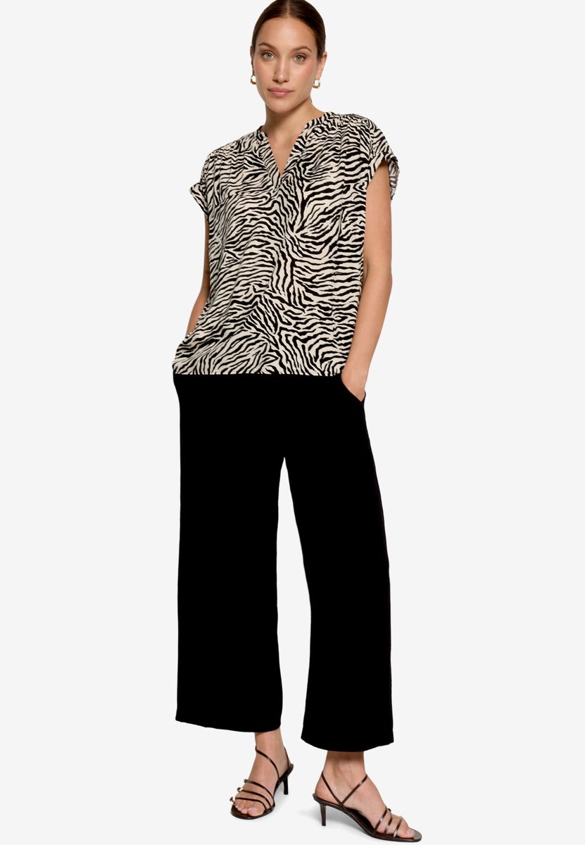 Schlupfbluse mit Zebraprint