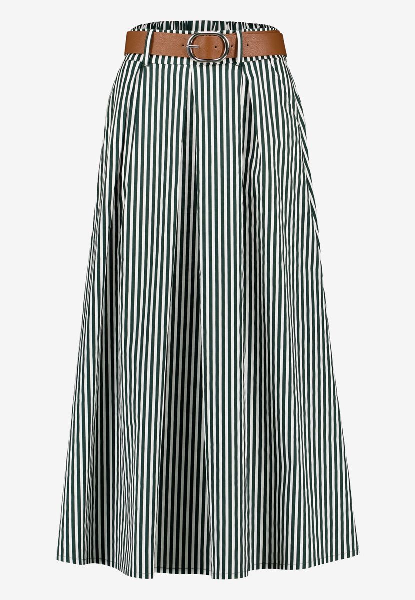 Midirock gestreift mit Gürtel