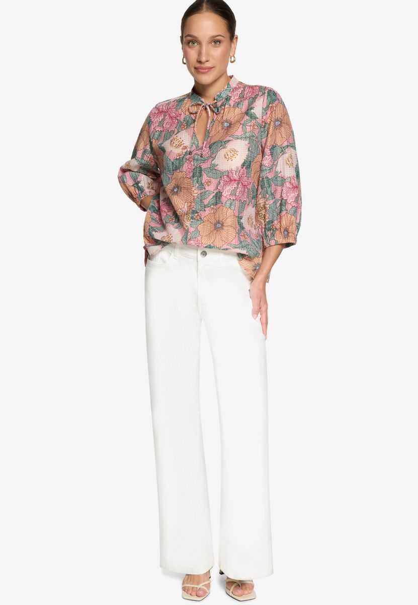 Schlupfbluse mit Blumenmuster