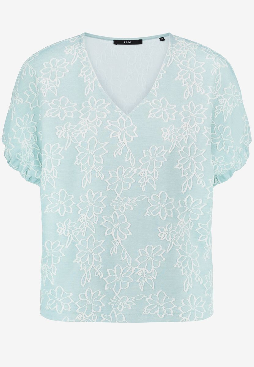 Shirt mit Blumen-Stickerei