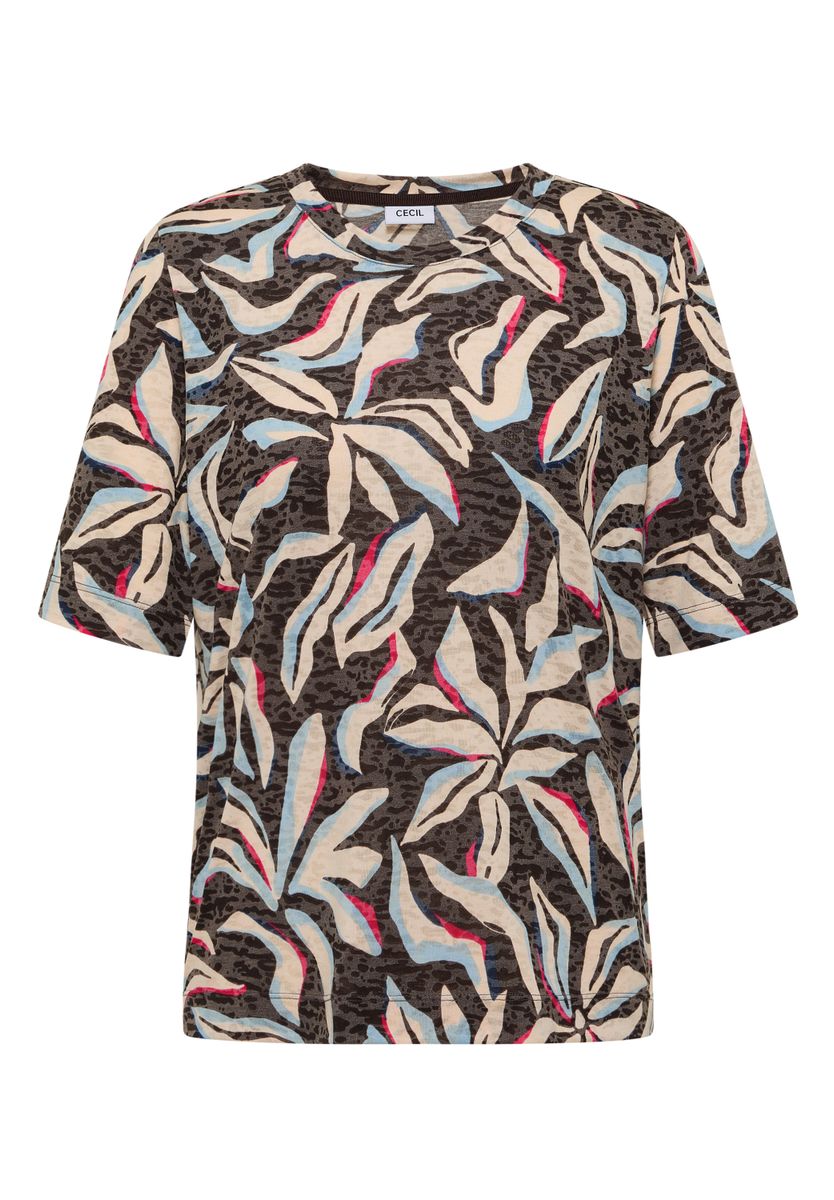 Kurzarm T-Shirt im Ausbrenner-Look