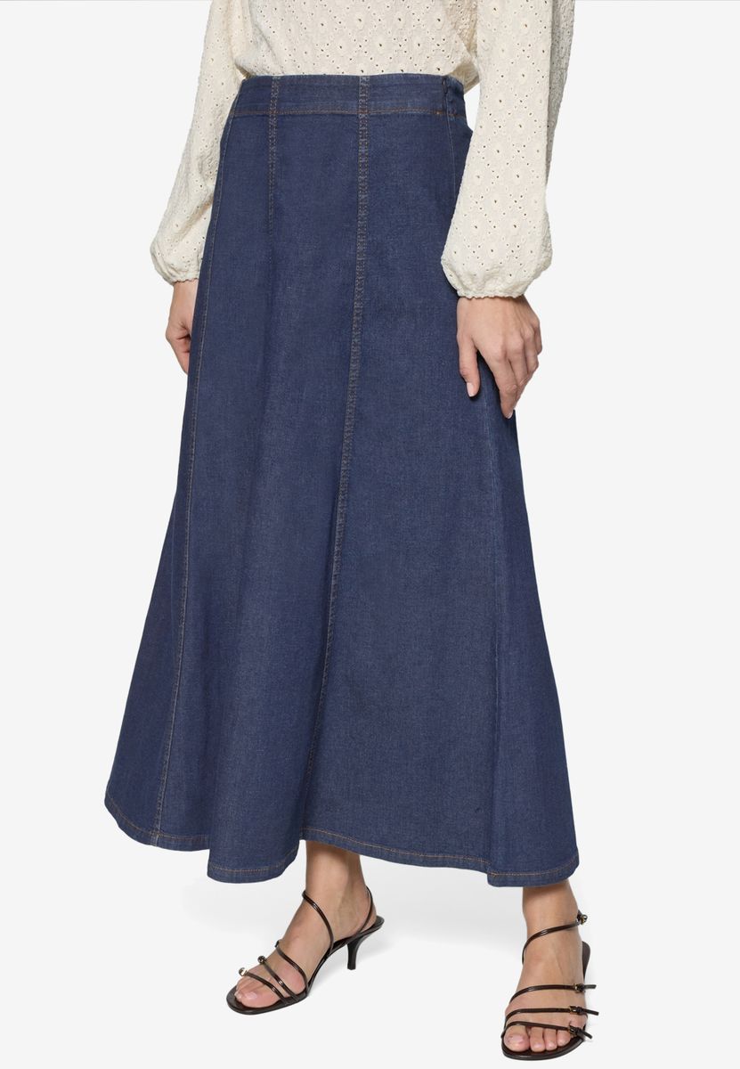 Jeansrock Maxi in A-Linie