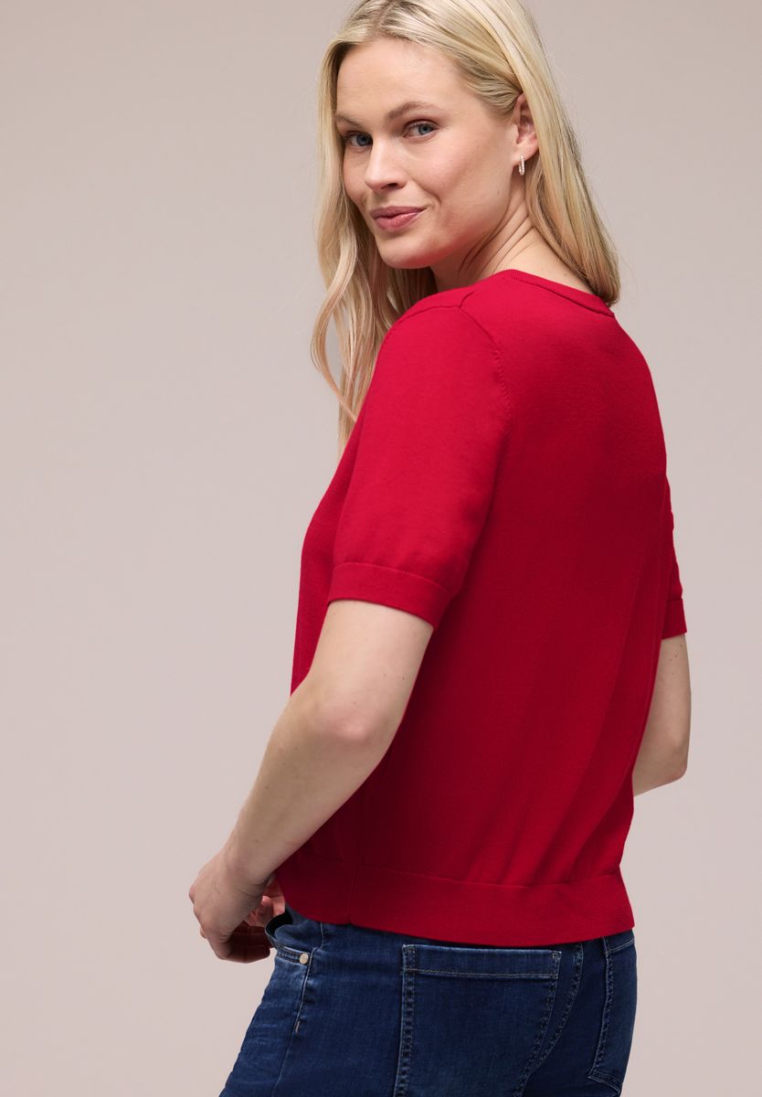 Kurzarm Cardigan mit Rundhals