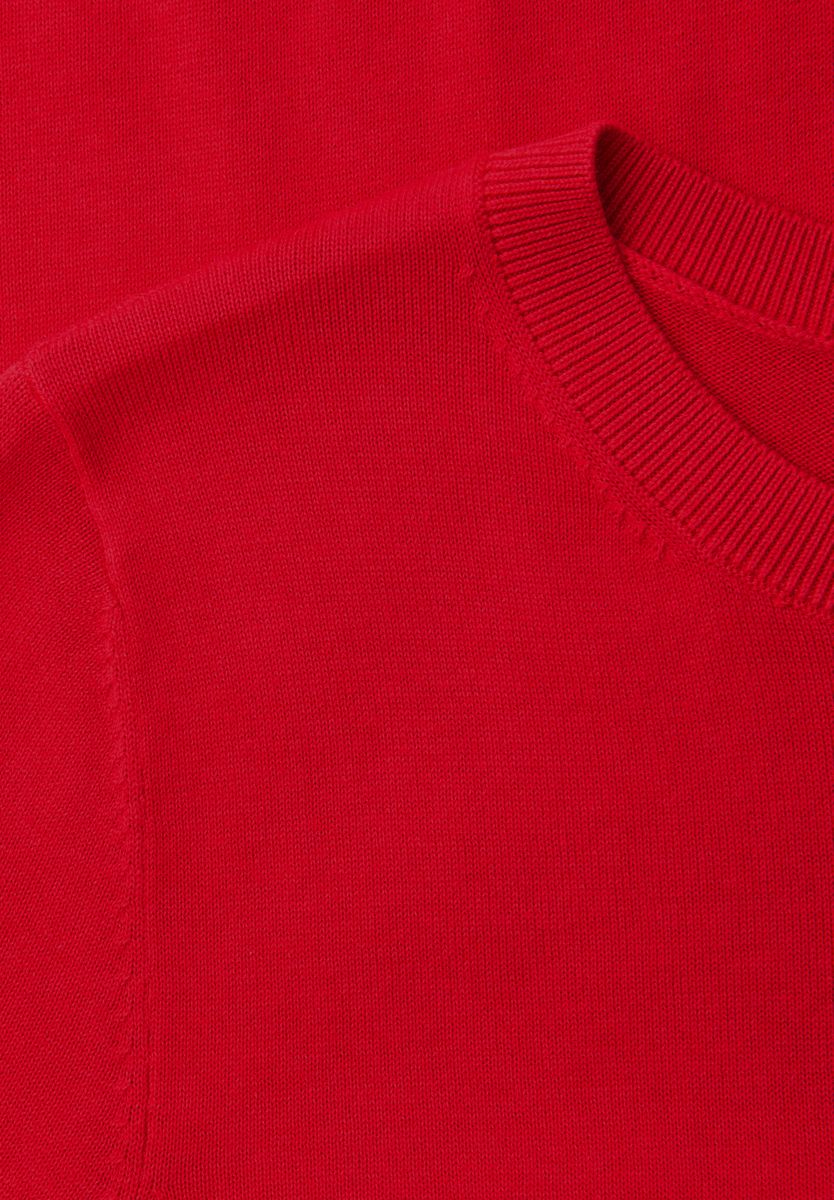 Kurzarm Pullover mit Rundhals