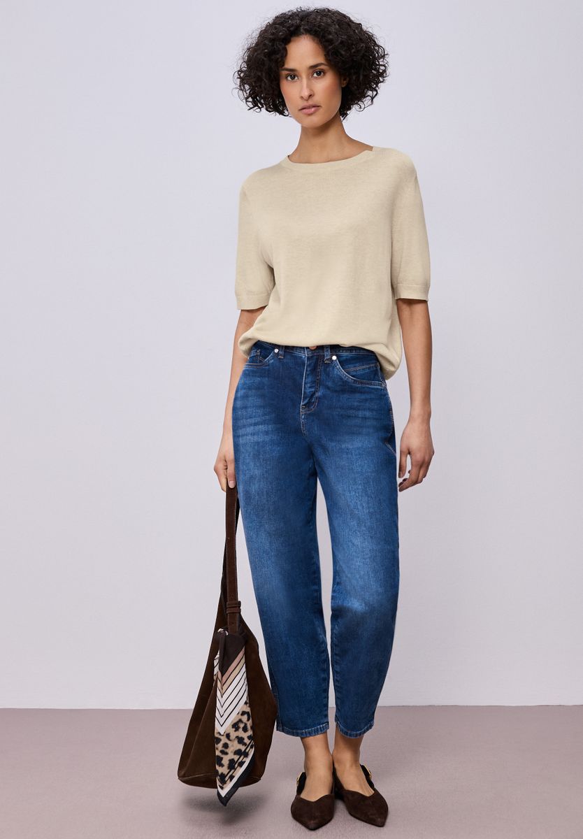 Kurzarm Pullover mit Rundhals