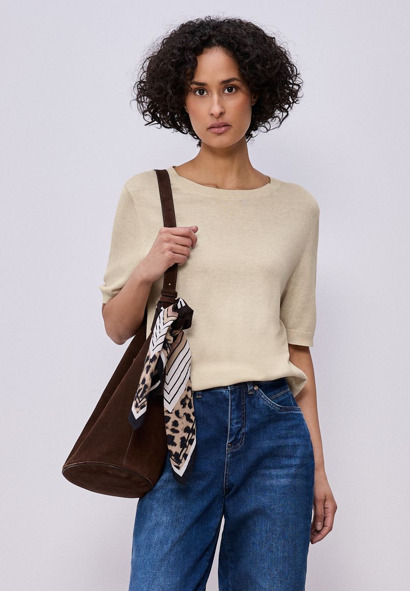 Kurzarm Pullover mit Rundhals