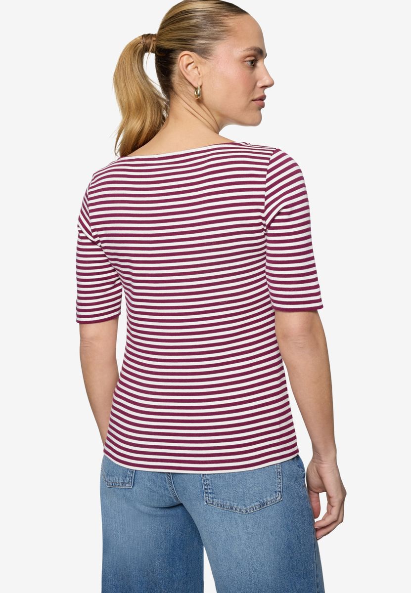 Ringelshirt mit U-Boot Ausschnitt
