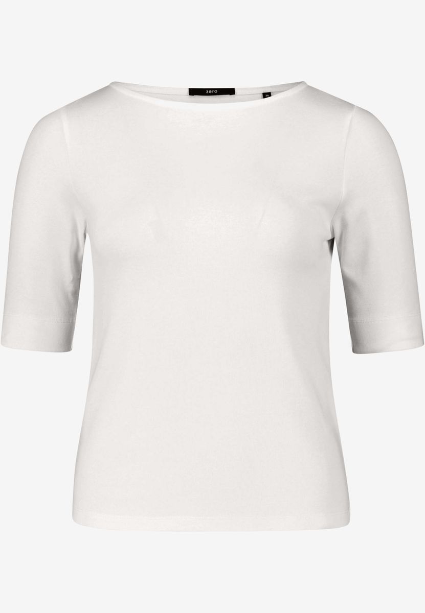 Basic Shirt mit U-Boot-Ausschnitt