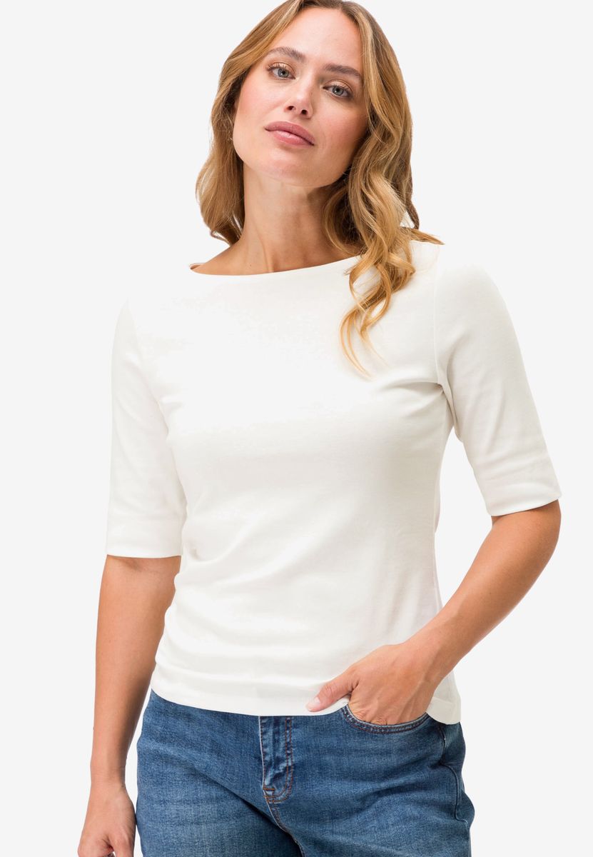 Basic Shirt mit U-Boot-Ausschnitt
