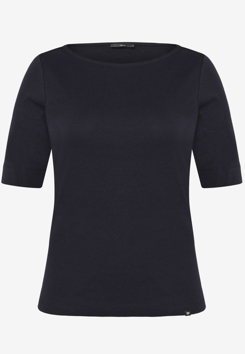 Basic Shirt mit U-Boot-Ausschnitt