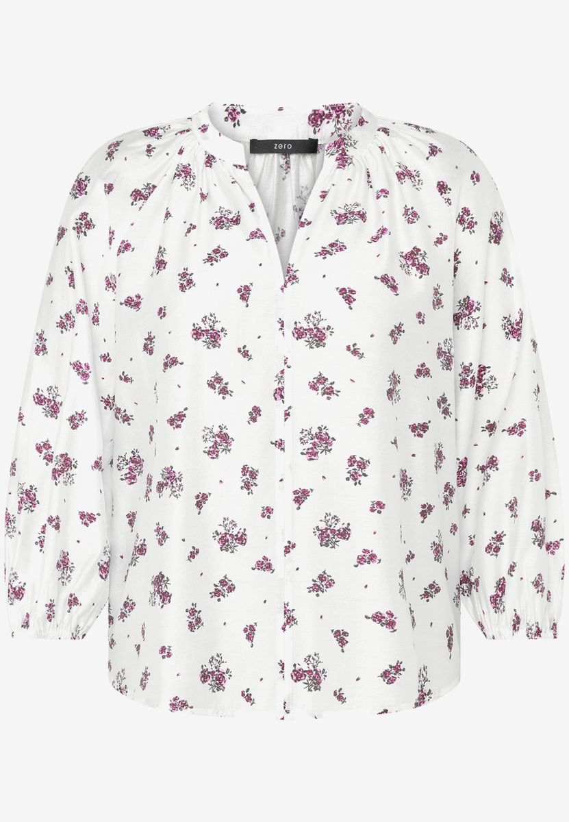 Schlupfbluse mit Blumen