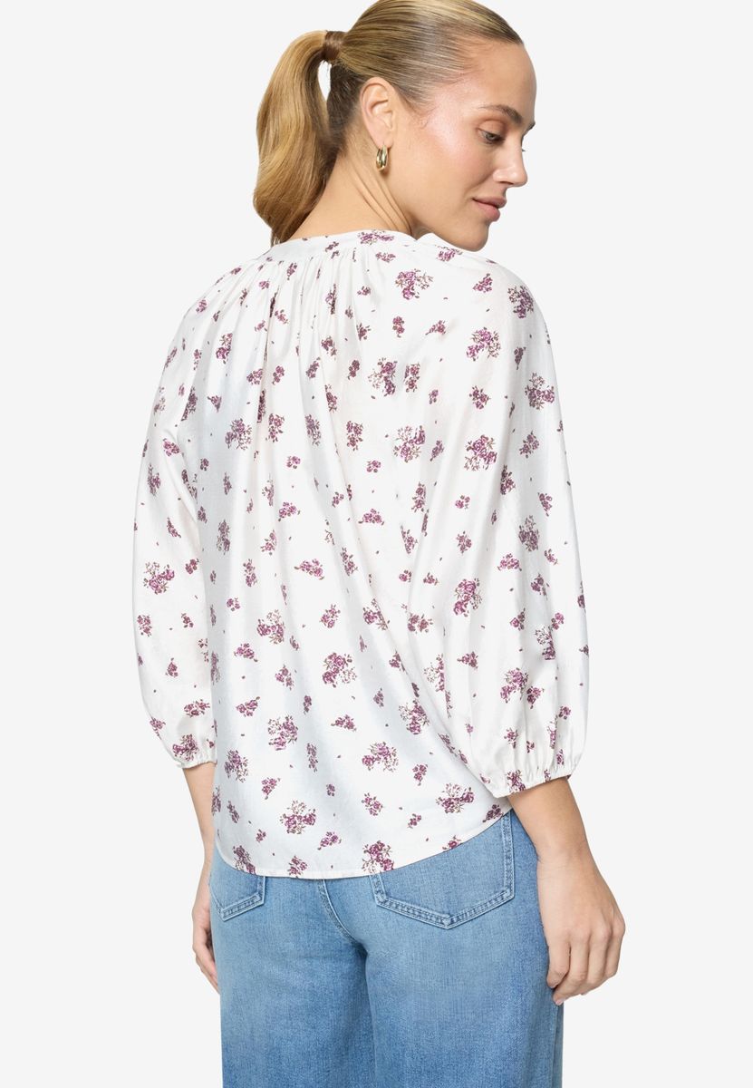 Schlupfbluse mit Blumen