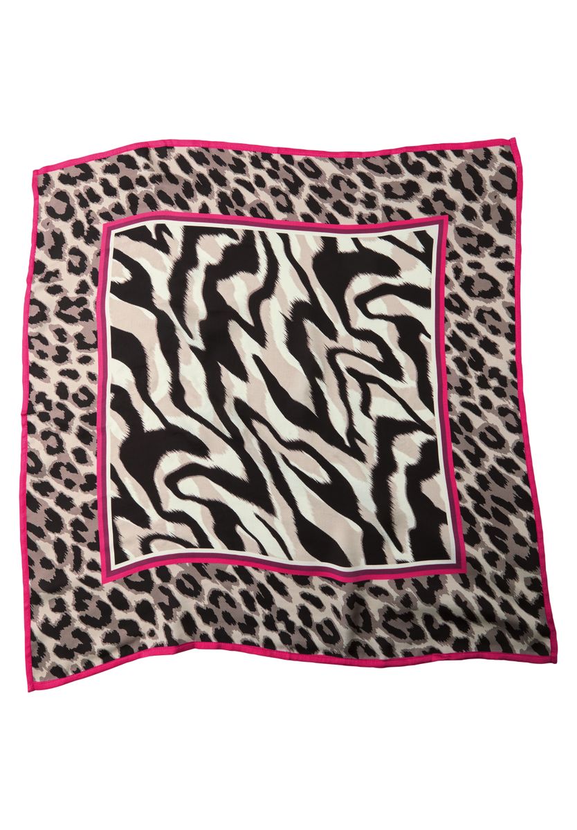 Nicki Tuch im Satin-Look mit Animal Print