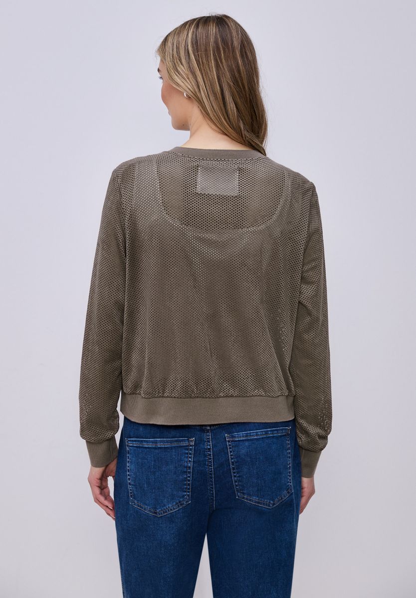 Blouson aus Velours Mesh mit Zipper