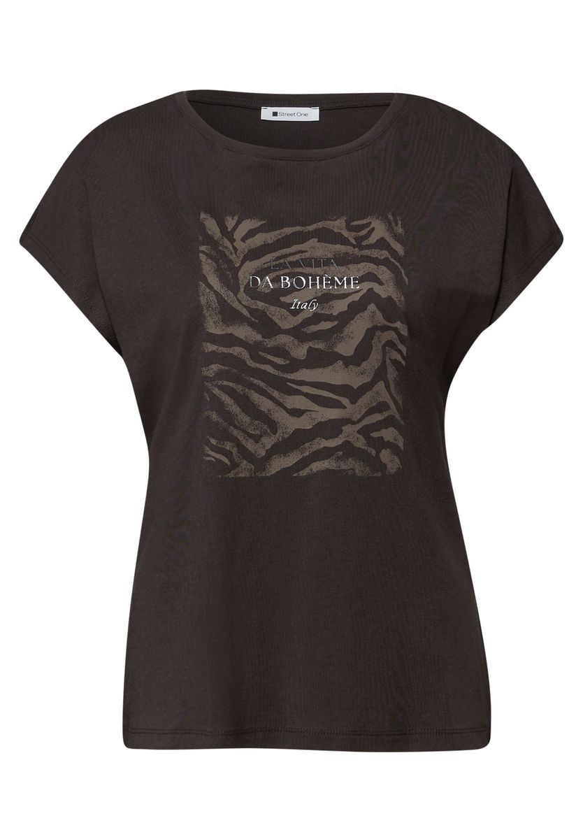 Dropped Shoulder Shirt mit Frontprint